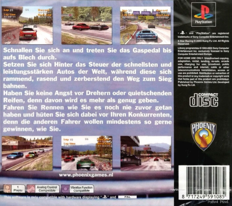 5 Star Racing — box-2D-back (DE)