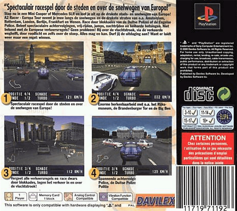 A2 Racer - Europa Tour — box-2D-back (EU)
