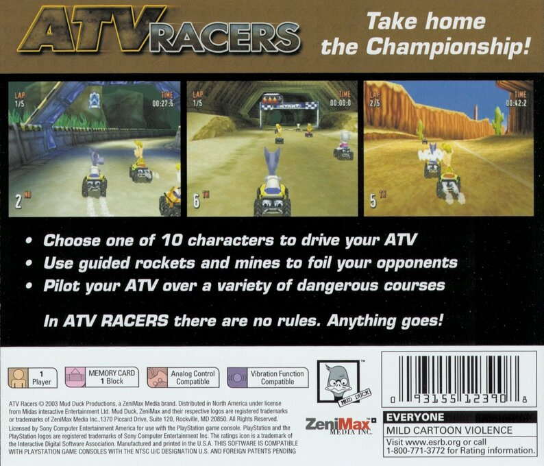 Atv Racers — box-2D-back (US)