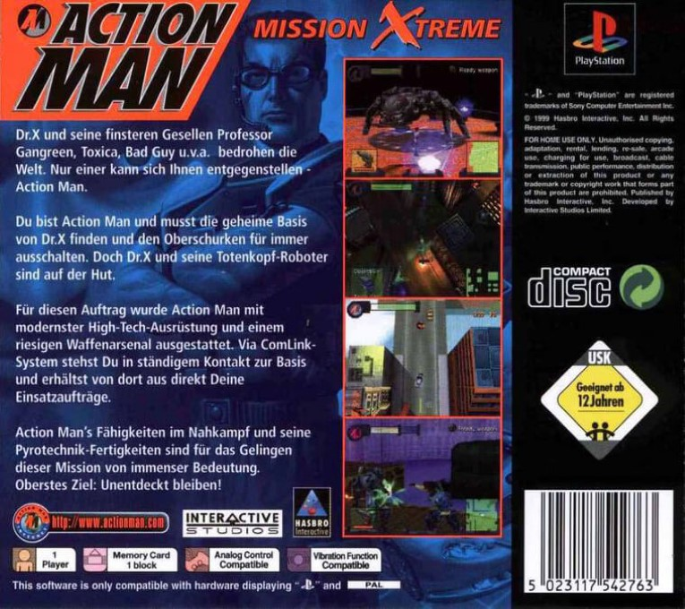 Action Man - Mission Extreme — box-2D-back (DE)