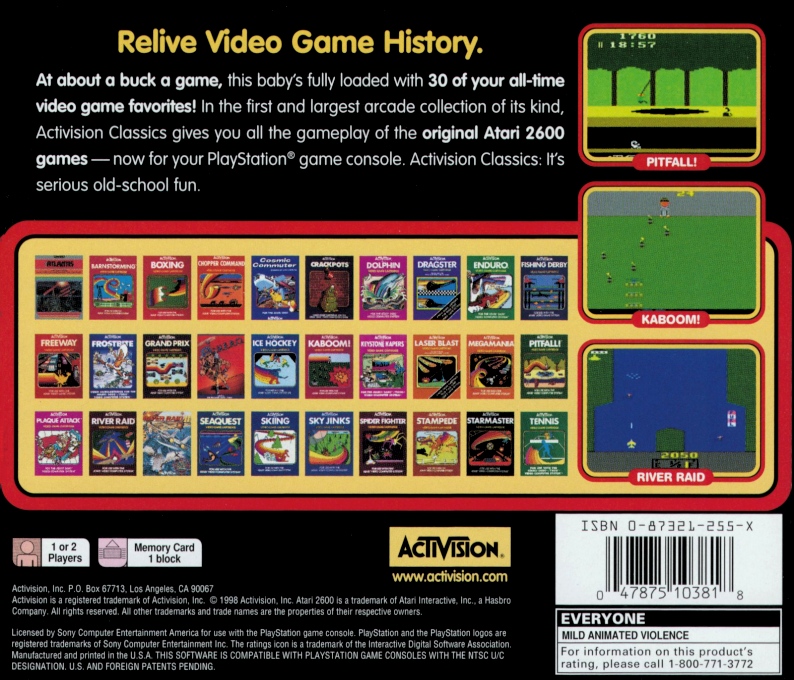 Activision Classics — box-2D-back (US)