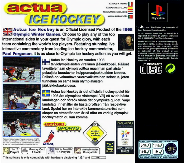 Actua Ice Hockey — box-2D-back (EU)