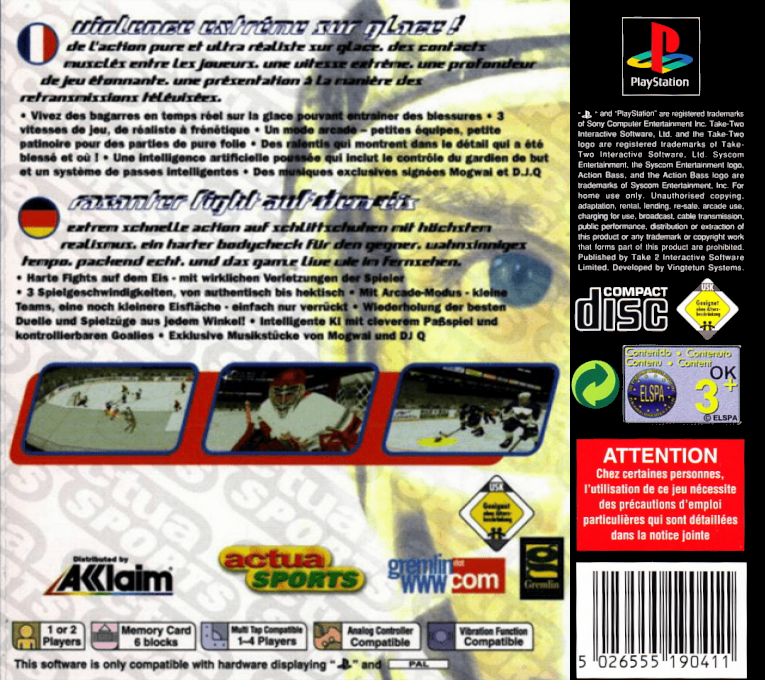 Actua Ice Hockey 2 — box-2D-back (EU)