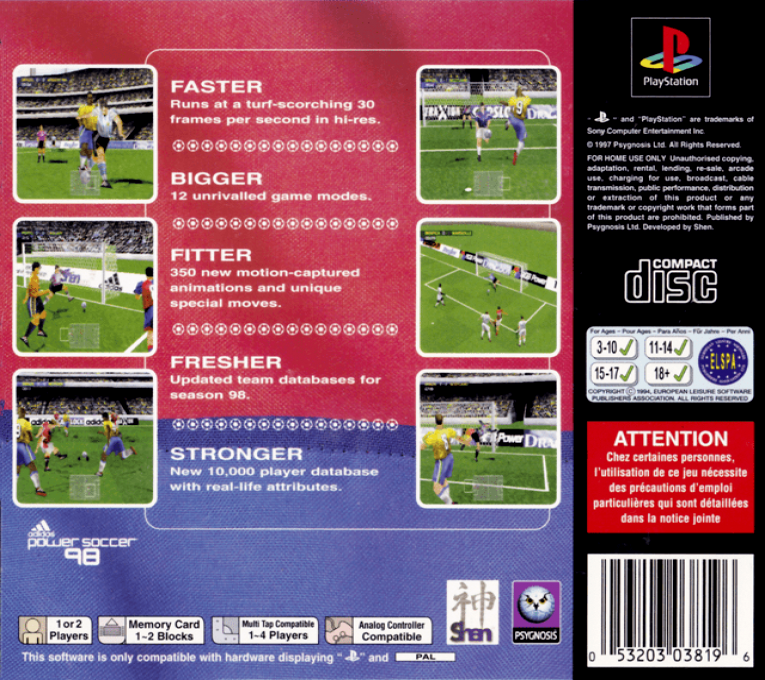 Adidas Power Soccer 98 — box-2D-back (EU)