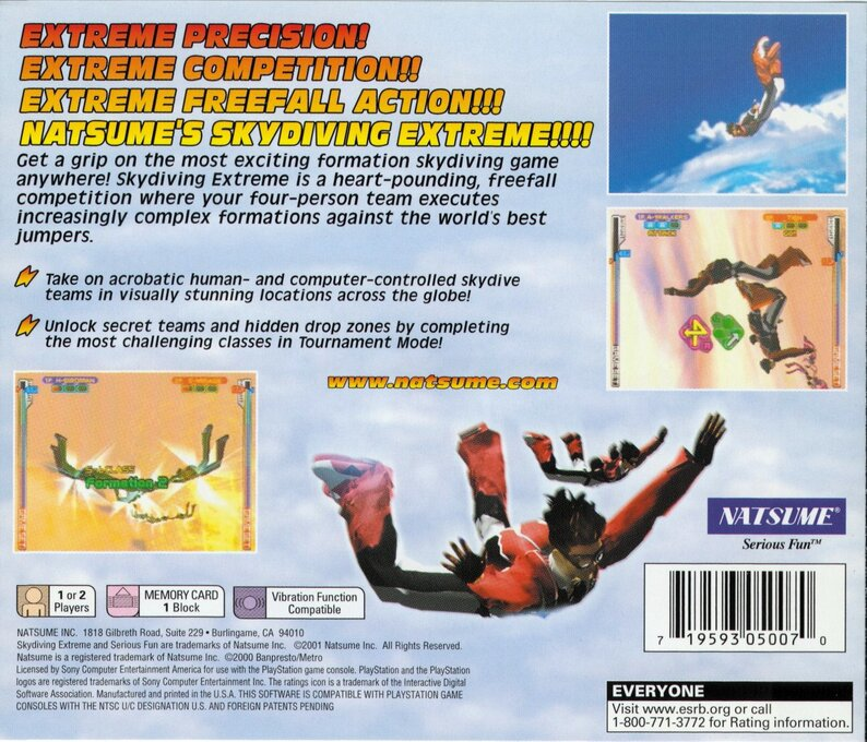Skydiving Extreme — box-2D-back (US)