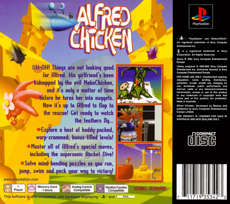 Alfred Chicken — box-2D-back (EU)