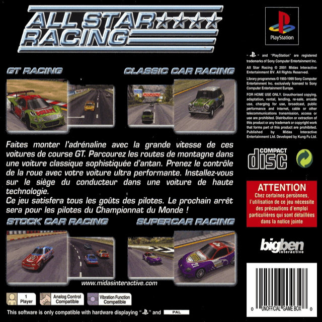 All Star Racing — box-2D-back (EU)