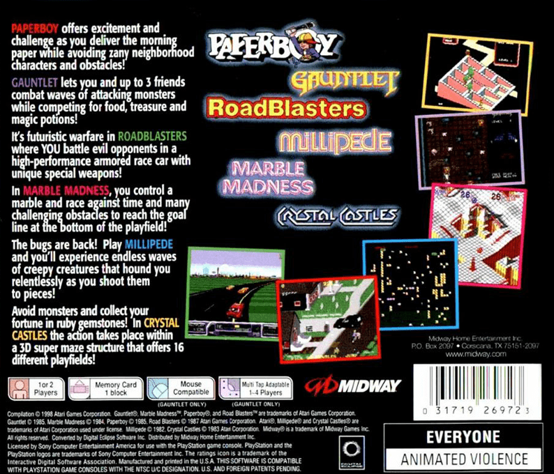 Arcade's Greatest Hits - The Atari Collection 2 — box-2D-back (US)