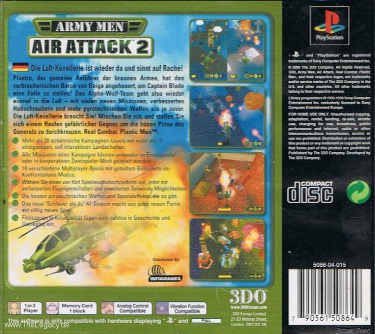 Army Men - Air Attack 2 — box-2D-back (DE)