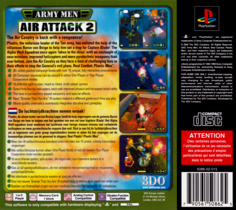 Army Men - Air Attack 2 — box-2D-back (EU)