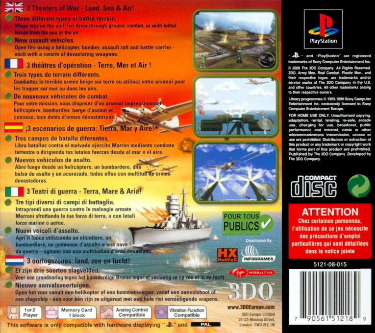 Army Men - Land Sea Air — box-2D-back (EU)