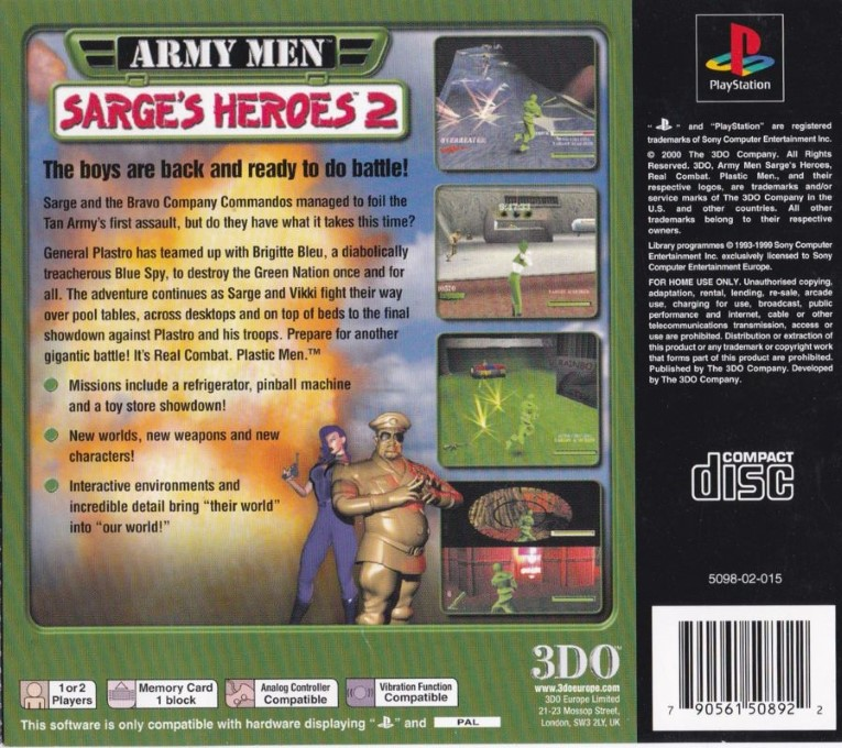 Army Men - Sarge's Heroes 2 — box-2D-back (UK)