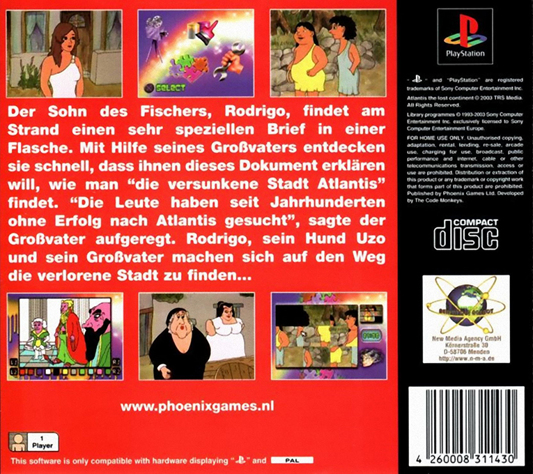 Atlantis The Lost Continent — box-2D-back (DE)