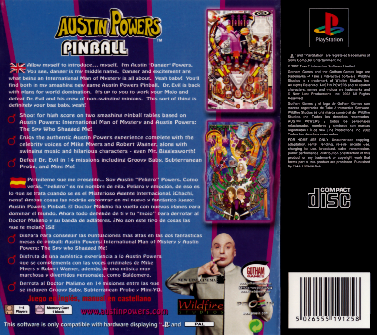 Austin Powers Pinball — box-2D-back (EU)