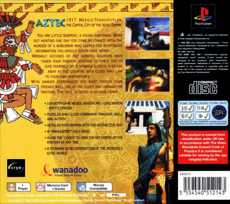 Aztec - Malediction Au Coeur De La Cite D'or — box-2D-back (EU)