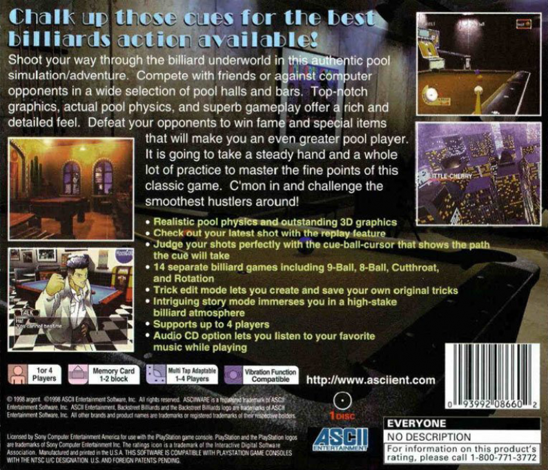 Backstreet Billiards — box-2D-back (US)
