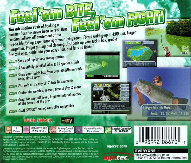 Bass Landing — box-2D-back (US)