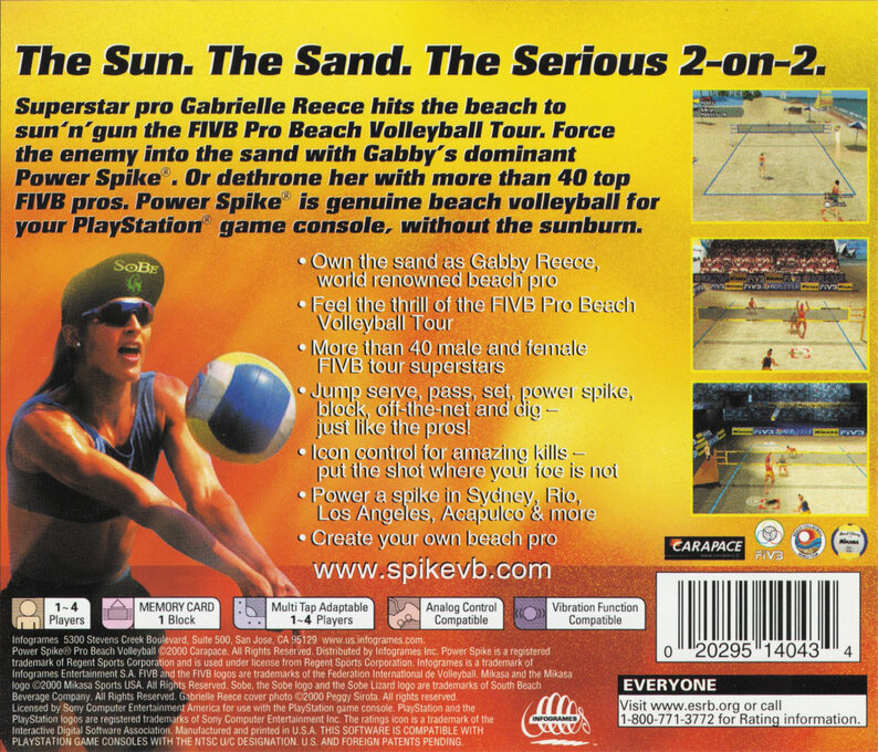 Beach Volleyball — box-2D-back (US)