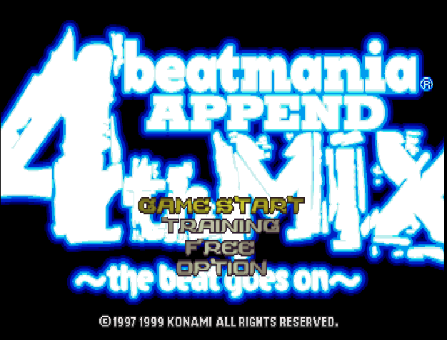 Beatmania Append 4thmix - The Beat Goes On — sstitle (JP)