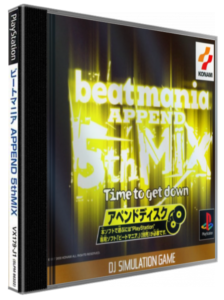 Beatmania Append 5thmix - Time To Get Down — box-3D (JP)