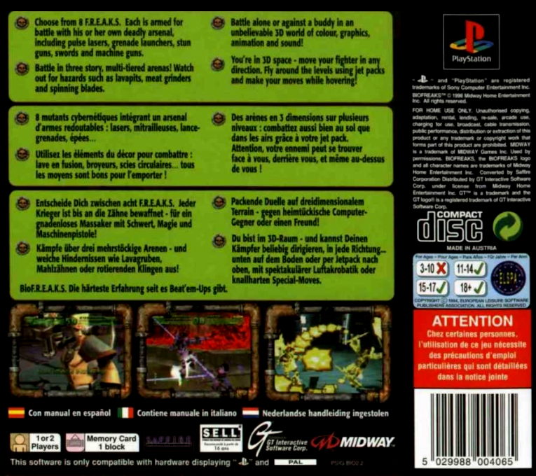 Bio Freaks — box-2D-back (EU)