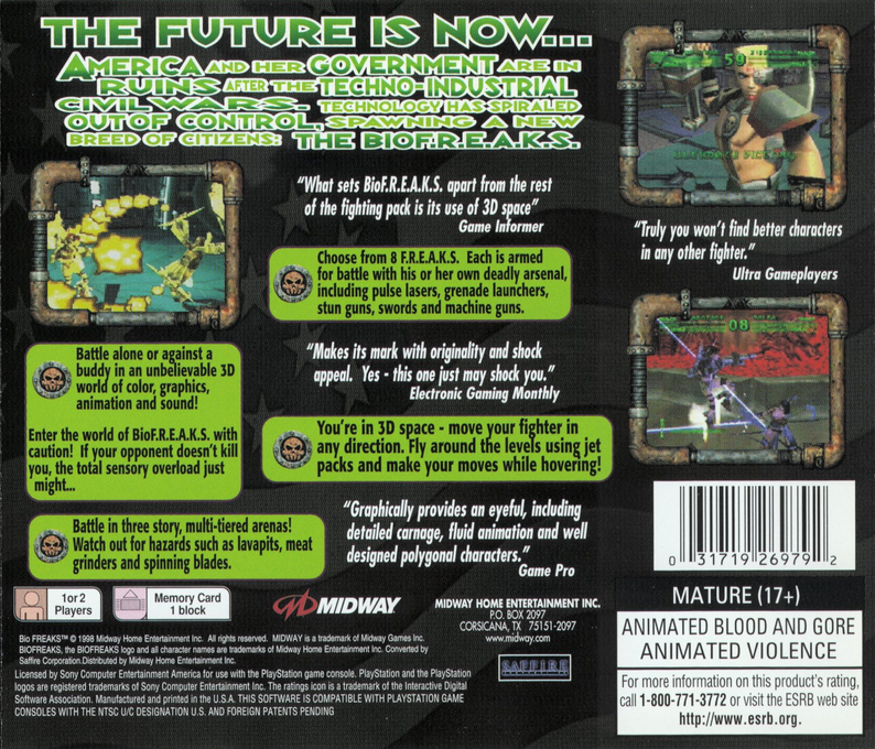 Bio Freaks — box-2D-back (US)