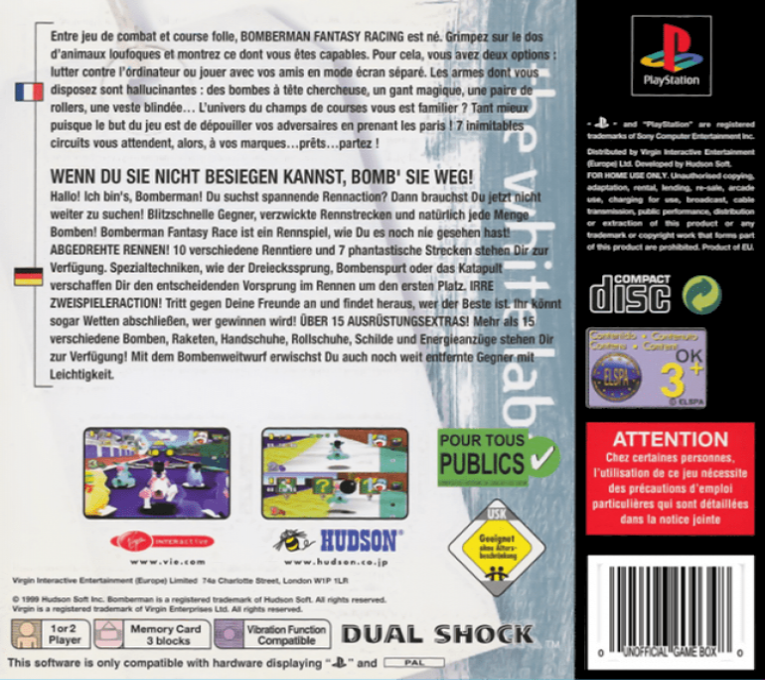 Bomberman Fantasy Race — box-2D-back (EU)