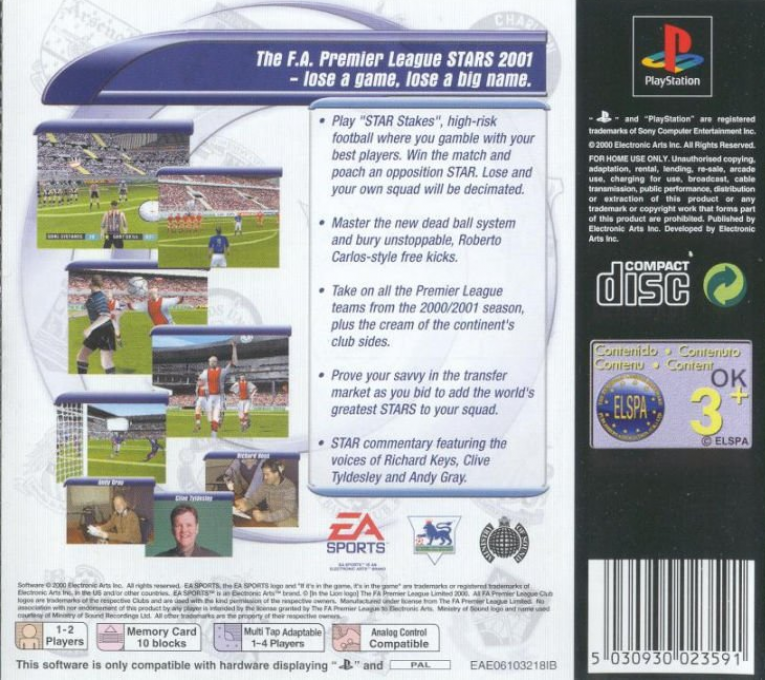 F.a. Premier League Stars 2001, The — box-2D-back (EU)