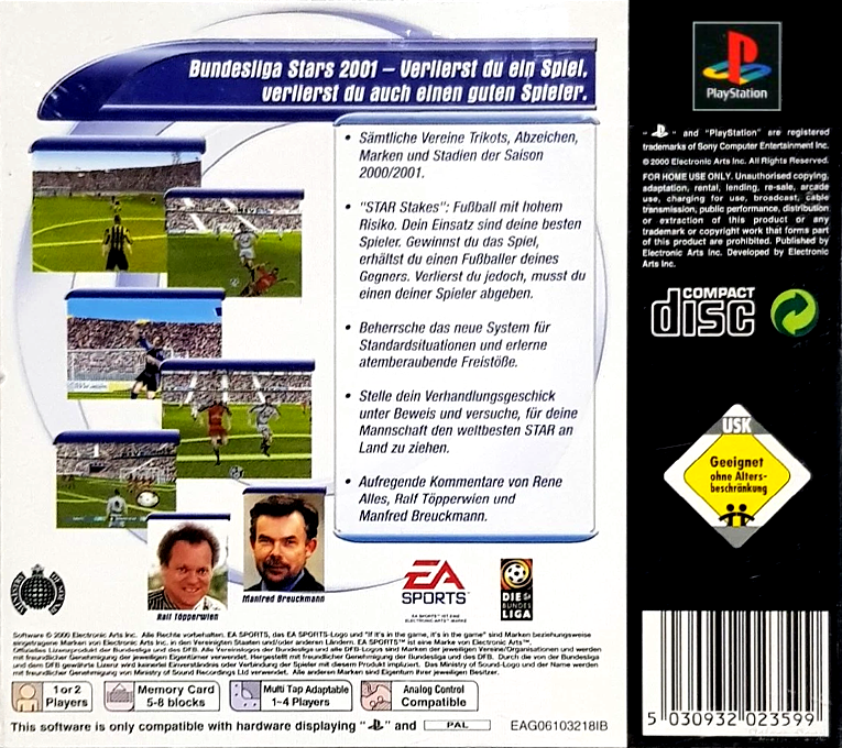 F.a. Premier League Stars 2001, The — box-2D-back (DE)
