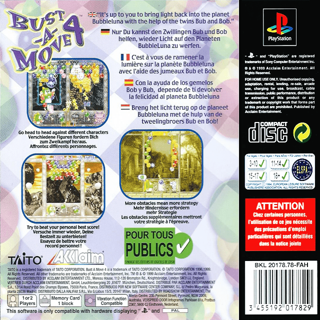 Bust-a-move 4 — box-2D-back (EU)
