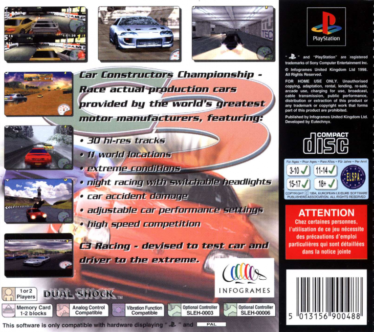 C3 Racing - Car Constructors Championship — box-2D-back (EU)