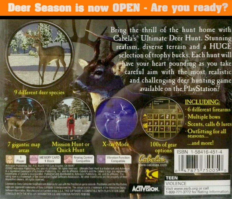 Cabela's Ultimate Deer Hunt — box-2D-back (US)