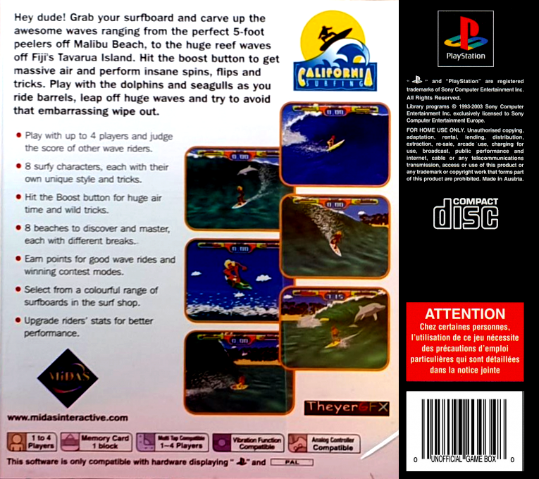 California Surfing — box-2D-back (EU)