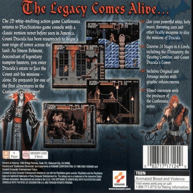Castlevania Chronicles — box-2D-back (EU)