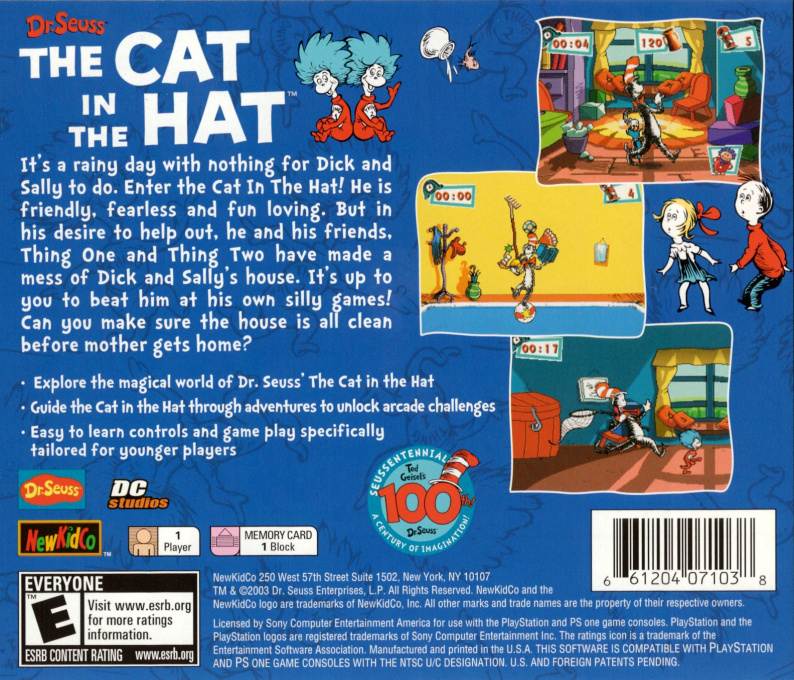 Dr Seuss - The Cat In The Hat — box-2D-back (US)