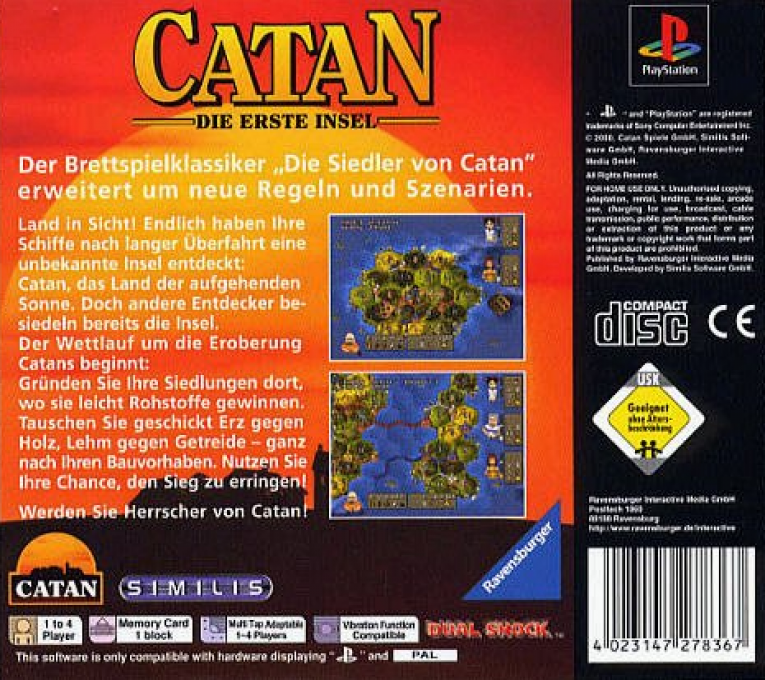 Catan - Die Erste Insel — box-2D-back (DE)