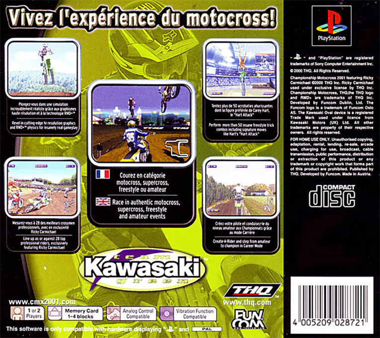 Championship Motocross 2001 Featuring Ricky Carmichael — box-2D-back (FR)