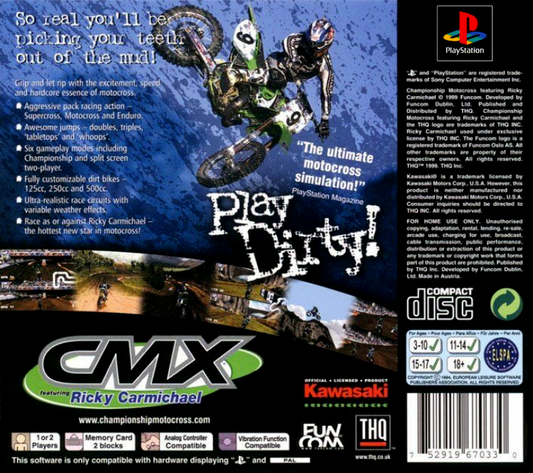 Championship Motocross Featuring Ricky Carmichael — box-2D-back (EU)