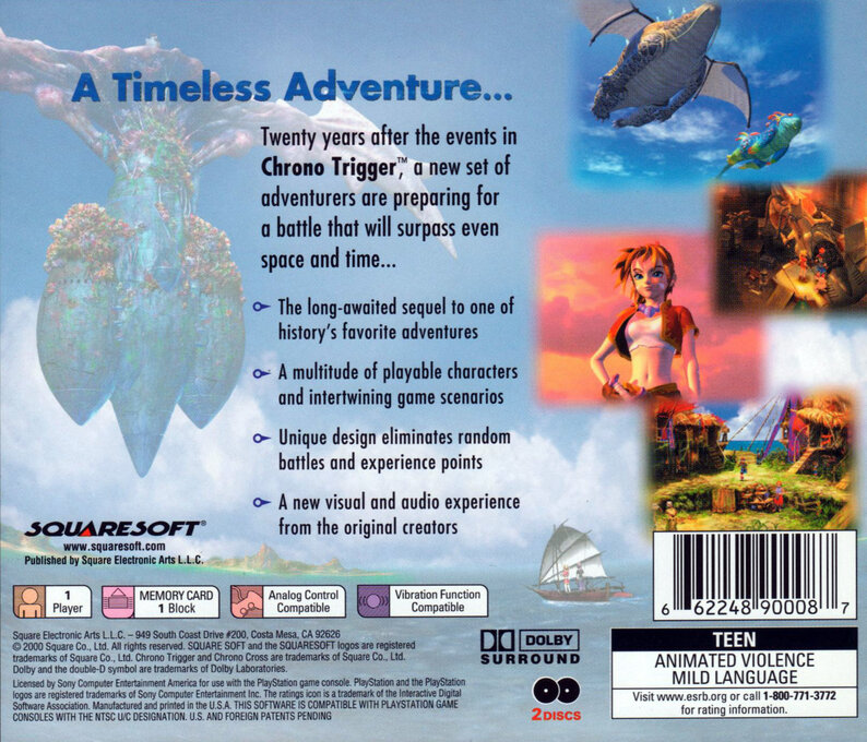 Chrono Cross — box-2D-back (US)