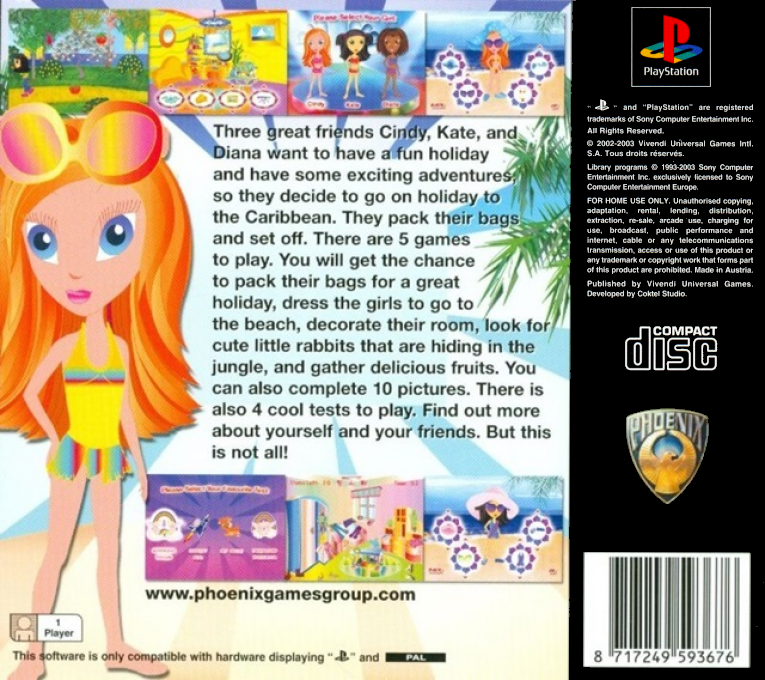 Cindy's Caribbean Holiday — box-2D-back (EU)