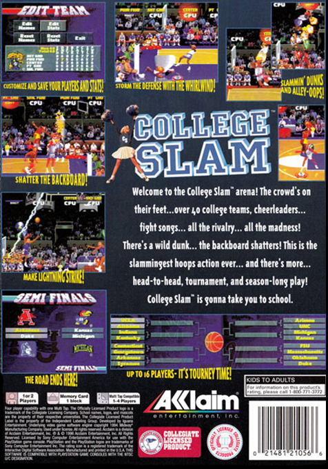 College Slam — box-2D-back (AME)