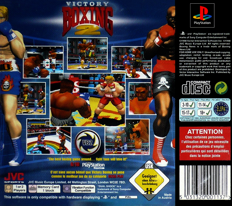 Victory Boxing 2 — box-2D-back (EU)