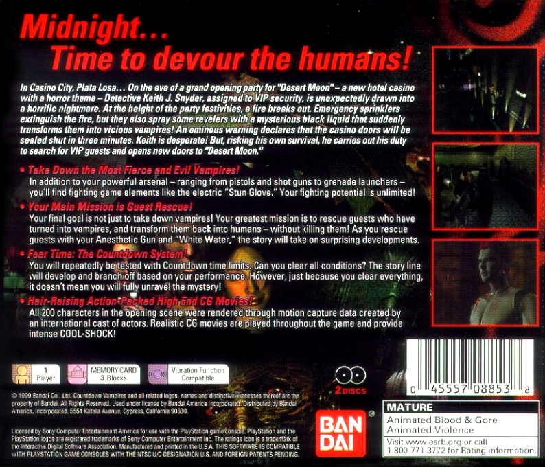 Countdown Vampires — box-2D-back (US)