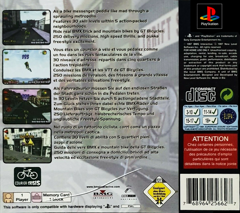 Courier Crisis — box-2D-back (EU)