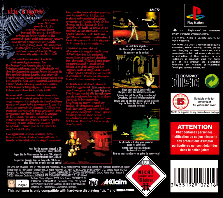 Crow, The — box-2D-back (EU)