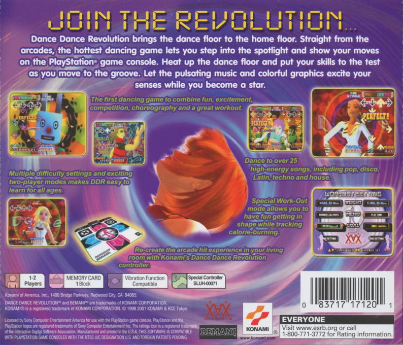 Dance Dance Revolution — box-2D-back (US)