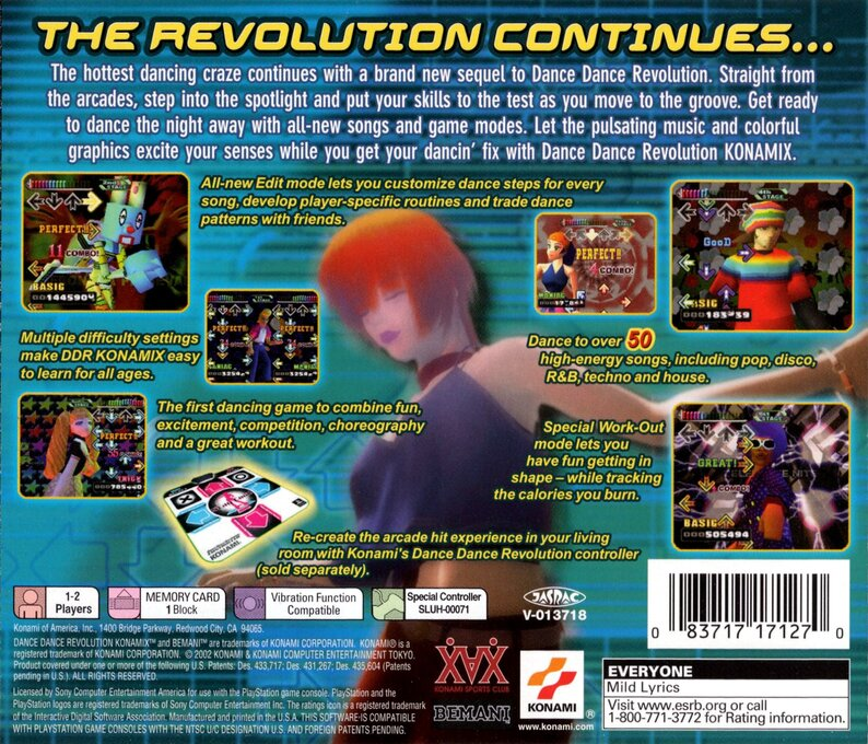Dance Dance Revolution - Konamix — box-2D-back (US)