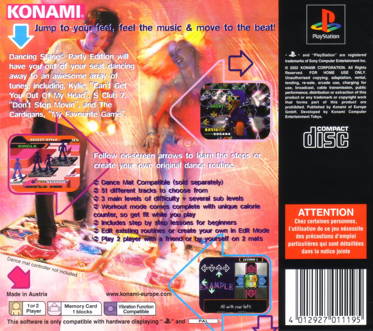 Dancing Stage - Party Edition — box-2D-back (EU)