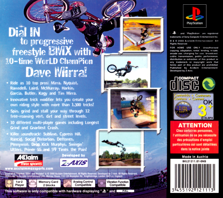 Dave Mirra Freestyle Bmx — box-2D-back (EU)