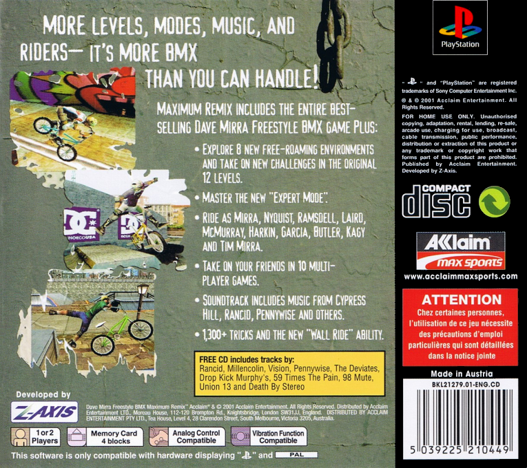 Dave Mirra Freestyle Bmx - Maximum Remix — box-2D-back (EU)